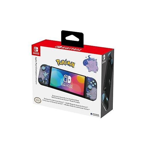 HORI Nintendo Switch Split Pad Compact (Gengar) - Ergonomic Controller for Handheld Mode - Officially Licensed by Nintendo & Pokemon