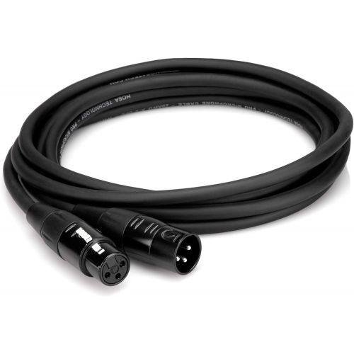  Hosa HMIC-010 Pro Microphone Cable, REAN XLR3F to XLR3M Connectors, 10 feet Cable Length, Silver-plated REAN Connectors, 20 AWG x 2 Oxygen-Free Copper (OFC) Conductors, 90% OFC Bra