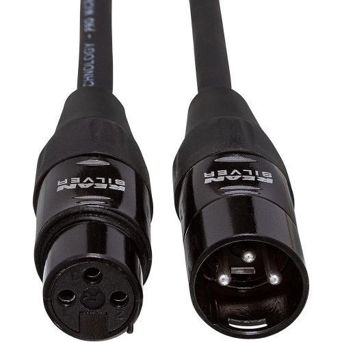  Hosa HMIC-010 Pro Microphone Cable, REAN XLR3F to XLR3M Connectors, 10 feet Cable Length, Silver-plated REAN Connectors, 20 AWG x 2 Oxygen-Free Copper (OFC) Conductors, 90% OFC Bra