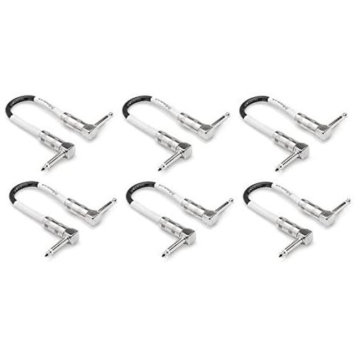  Hosa CPE606 Guitar Patch Cable Right Angle 6 Pack - (6 Pack) (6 Inches)