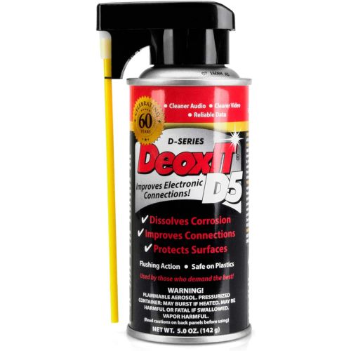  Hosa D5S-6 CAIG DeoxIT 5% Spray Contact Cleaner, 5 oz.