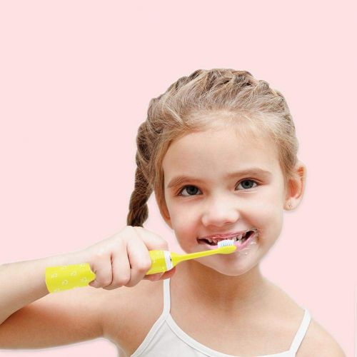  HOSPORT Kids Electric Toothbrush Yellow Cartoon Sound-Wave Tooth Brush Five Mode Dental Care for Child