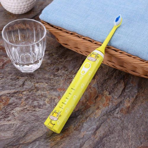  HOSPORT Kids Electric Toothbrush Yellow Cartoon Sound-Wave Tooth Brush Five Mode Dental Care for Child