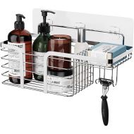 HOSUN Shower Caddy Basket for Shower, Adhesive Shower Shelf for Wall No Drilling Stainless Steel, Rust Proof Bathroom Shelf for Shampoo, Soap, Lotion, Razor, Bathroom Organizer Han