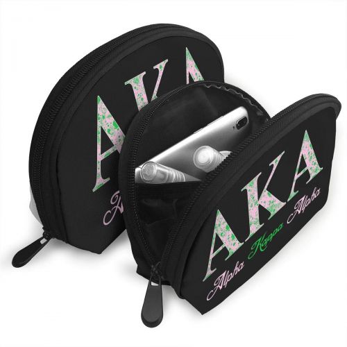  HOSYAMNG Alpha Kappa Alpha Travel Shell Makeup Storage Bag Toiletry Organizer For Women