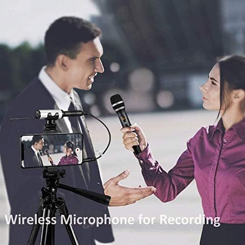  HOTEC 25 Channel UHF Wireless Microphone Dual Microphone with Mini Portable Receiver 1/4 Output, for Church/Home/Karaoke/Business Meeting (Dual mic)