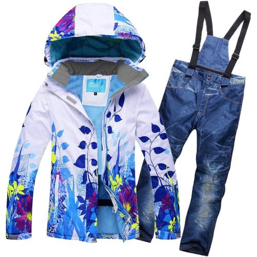  HOTIAN Women Colorful Ski Jacket Wear Waterproof Warm Snow Jacket Outdoor Mountain Winter Coat