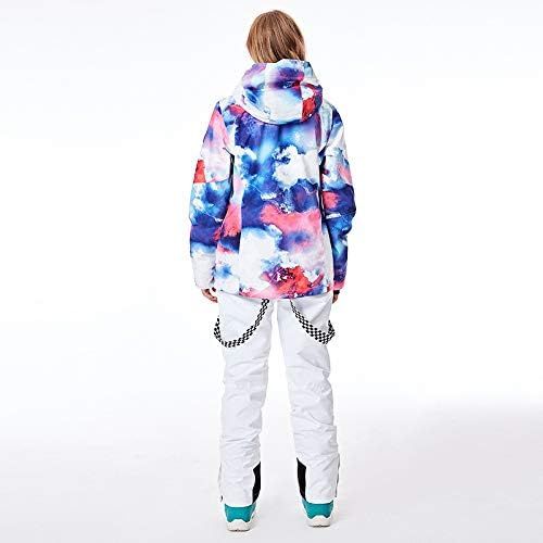  HOTIAN Womens Windproof Waterproof Bright Color Ski&Snowboarding Jacket Pants Set