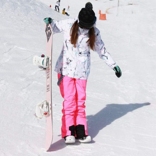  HOTIAN Womens Windproof Waterproof Bright Color Ski&Snowboarding Jacket Pants Set