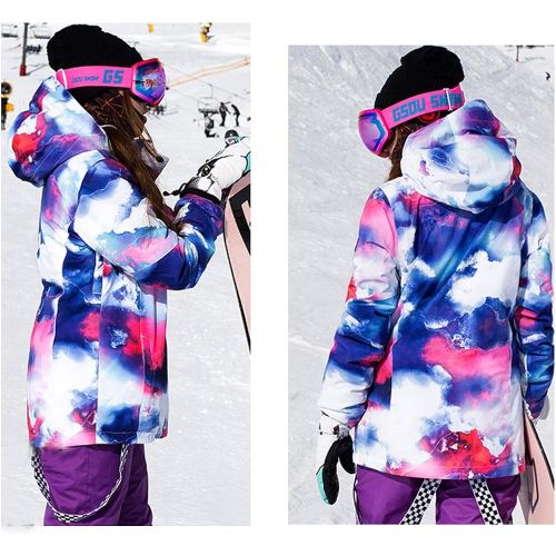  HOTIAN Womens Windproof Waterproof Bright Color Ski&Snowboarding Jacket Pants Set