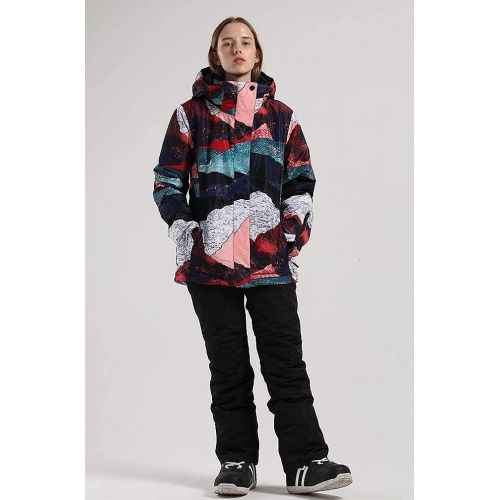  HOTIAN Womens Windproof Waterproof Bright Color Ski&Snowboarding Jacket