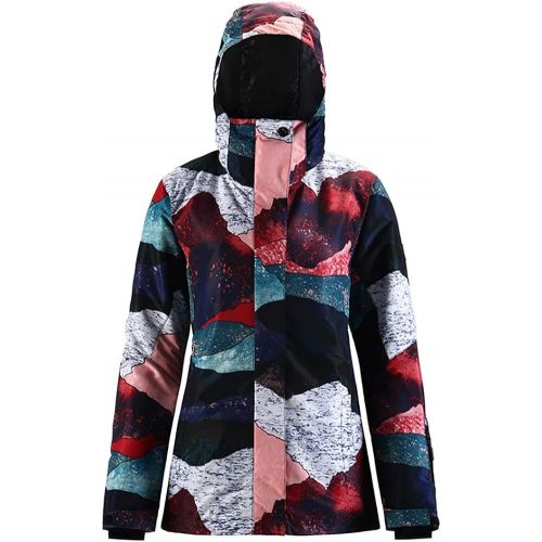  HOTIAN Womens Windproof Waterproof Bright Color Ski&Snowboarding Jacket