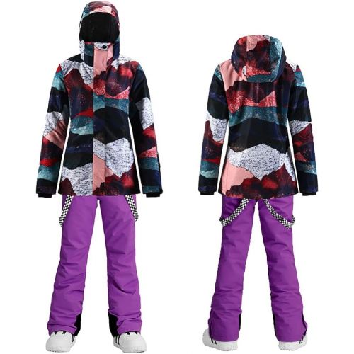  HOTIAN Womens Windproof Waterproof Bright Color Ski&Snowboarding Jacket