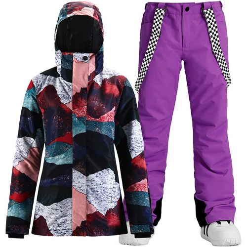  HOTIAN Womens Windproof Waterproof Bright Color Ski&Snowboarding Jacket