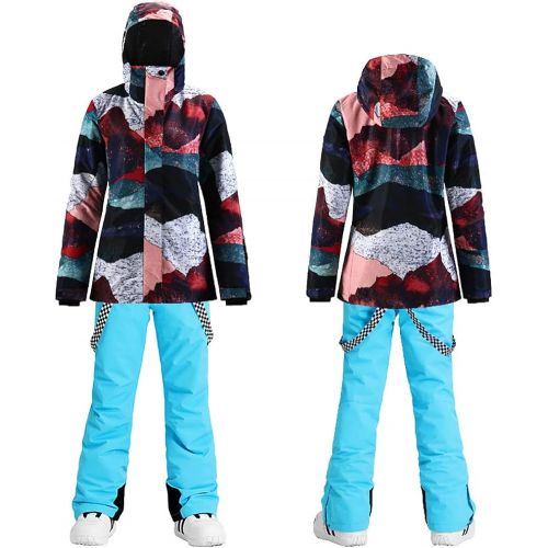  HOTIAN Womens Windproof Waterproof Bright Color Ski&Snowboarding Jacket