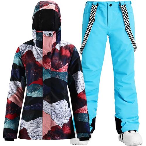  HOTIAN Womens Windproof Waterproof Bright Color Ski&Snowboarding Jacket