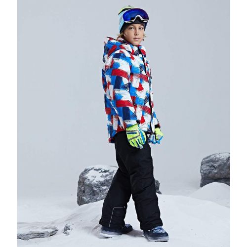  HOTIAN Boys Snow Jacket Pants Ski Suit Windproof Waterproof Winter Coats (US 4 - US 16)