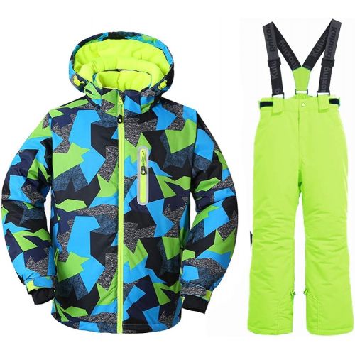  HOTIAN Boys Snow Jacket Pants Ski Suit Windproof Waterproof Winter Coats (US 4 - US 16)