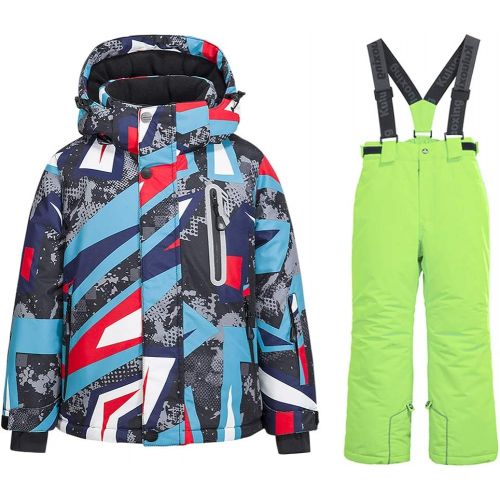  HOTIAN Boys Snow Jacket Pants Ski Suit Windproof Waterproof Winter Coats (US 4 - US 16)