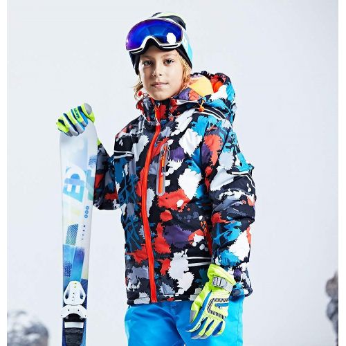  HOTIAN Boys Snow Jacket Pants Ski Suit Windproof Waterproof Winter Coats (US 4 - US 16)