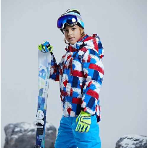  HOTIAN Boys Snow Jacket Pants Ski Suit Windproof Waterproof Winter Coats (US 4 - US 16)