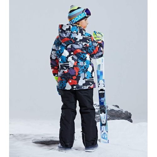  HOTIAN Boys Snow Jacket Pants Ski Suit Windproof Waterproof Winter Coats (US 4 - US 16)