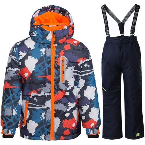  HOTIAN Boys Snow Jacket Pants Ski Suit Windproof Waterproof Winter Coats (US 4 - US 16)