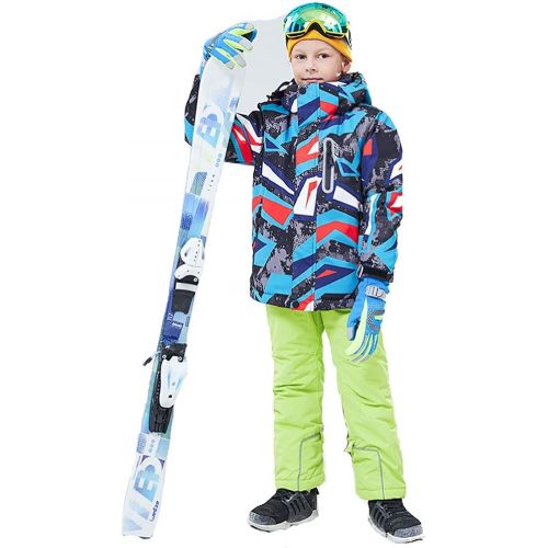  HOTIAN Boys Snow Jacket Pants Ski Suit Windproof Waterproof Winter Coats (US 4 - US 16)