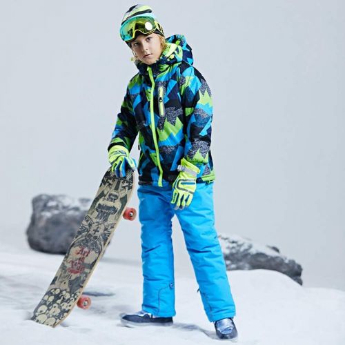  HOTIAN Boys Snow Jacket Pants Ski Suit Windproof Waterproof Winter Coats (US 4 - US 16)