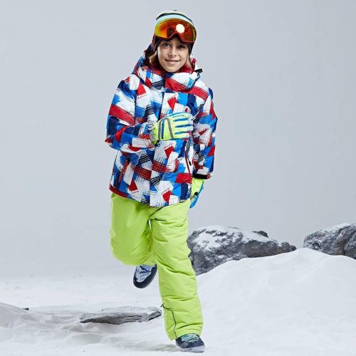  HOTIAN Boys Snow Jacket Pants Ski Suit Windproof Waterproof Winter Coats (US 4 - US 16)