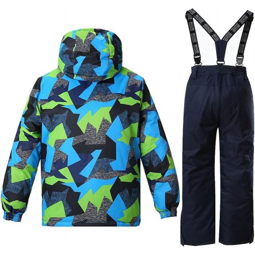  HOTIAN Boys Snow Jacket Pants Ski Suit Windproof Waterproof Winter Coats (US 4 - US 16)