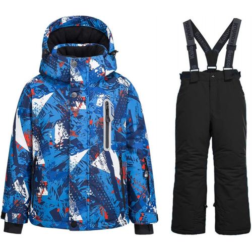  HOTIAN Boys Snow Jacket Pants Ski Suit Windproof Waterproof Winter Coats (US 4 - US 16)