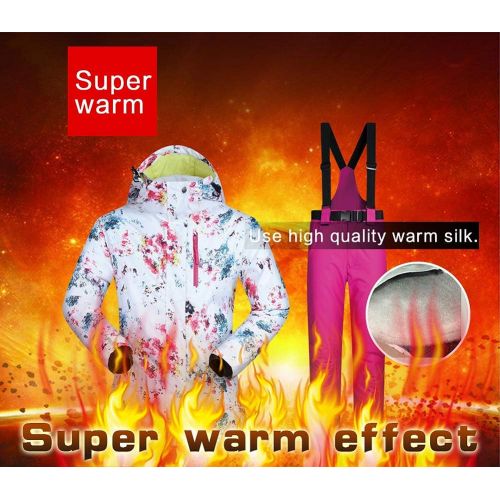  HOTIAN Womens Snow Ski Jacket Windproof Waterproof Outdoor Mountain Snowboarding Jacket