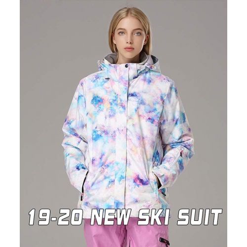  HOTIAN Womens Ski Snowboard Jacket Waterproof Snow Jacket Pants Set Winter Coats