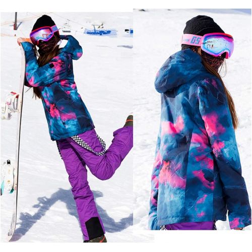  HOTIAN Womens Ski Snowboard Jacket Waterproof Snow Jacket Pants Set Winter Coats