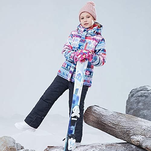  HOTIAN Girls Windproof Snow Jacket Insulated Ski Jacket + Pants Snowsuit (US 4 - US 16)