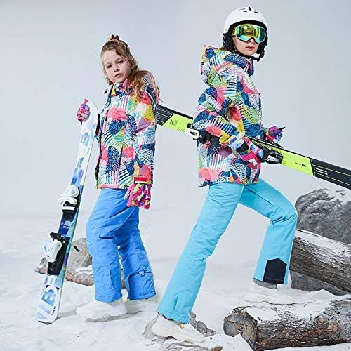  HOTIAN Girls Windproof Snow Jacket Insulated Ski Jacket + Pants Snowsuit (US 4 - US 16)