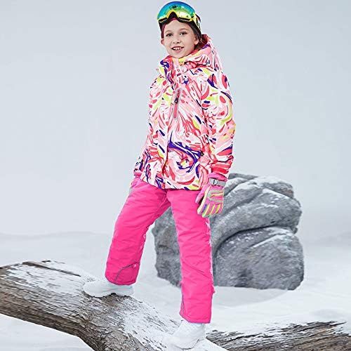  HOTIAN Girls Windproof Snow Jacket Insulated Ski Jacket + Pants Snowsuit (US 4 - US 16)