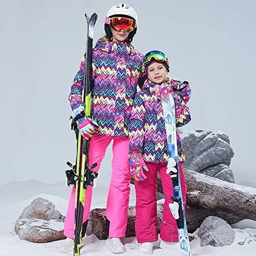  HOTIAN Girls Windproof Snow Jacket Insulated Ski Jacket + Pants Snowsuit (US 4 - US 16)