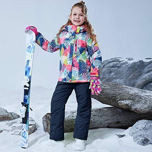  HOTIAN Girls Windproof Snow Jacket Insulated Ski Jacket + Pants Snowsuit (US 4 - US 16)