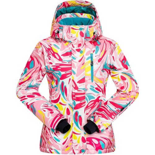  HOTIAN Girls Windproof Snow Jacket Insulated Ski Jacket + Pants Snowsuit (US 4 - US 16)