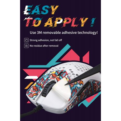  Hotline Games Colorful Mouse Anti Slip Grip Tape for Logitech G PRO Wireless Gaming Mouse Skin,Non-Fading,Pre-Cut,Easy to Use,Sweat Resistant,Color F-01