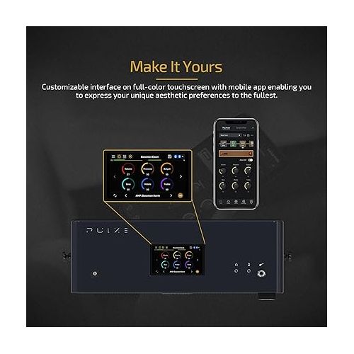  HOTONE Multifunctional Modern Bluetooth Modeling Amplifier Touch Screen Guitar Bass IR Cabinets with Multi FX Stereo Mobile APP AP-30 (Include 1PCS Additional 20FT Guitar Coiled Cable)