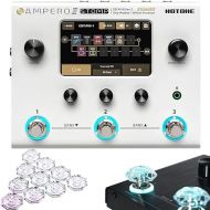 HOTONE Ampero II Stomp Guitar Bass Multi Effects Amp Modeling Processor IR Cabinets Simulation + Hotone Karat Cap Transparent Footswitch Cover Bundle