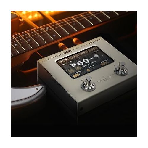  HOTONE Multi Effects Processor Pedal Guitar Bass Amp Modeling IR Cabinets Simulation Multi LanguageStereo OTG USB Audio Interface Ampero Mini MP-50 (Include 10 PCS Additional Footswitch Toppers)