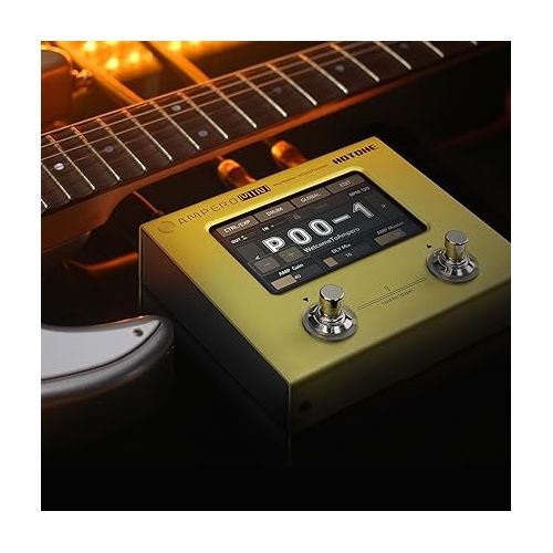 Hotone Ampero Mini MP-50 Guitar Bass Amp Modeling IR Cabinets Simulation Multi Language Multi-Effects with Expression Pedal Stereo OTG USB Audio Interface (MATCHA)