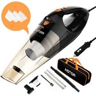 HOTOR Corded Car Vacuum Cleaner with LED Light, DC12-Volt Wet/Dry Portable Handheld Auto Vacuum Cleaner for Car, 16.4 Feet Power Cord with Carry Bag