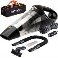 HOTOR Car Vacuum, Corded Car Vacuum Cleaner High Power for Quick Car Cleaning, DC 12V Portable Auto Vacuum Cleaner for Car Use Only - Orange