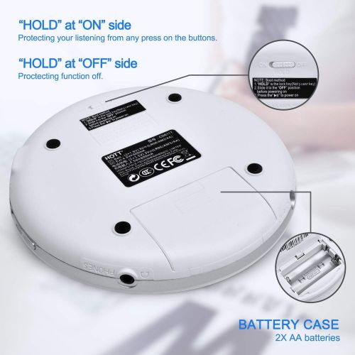  [아마존 핫딜] [아마존핫딜]Portable CD Player, HOTT Small CD Player, Personal Compact Discman CD Player Walkman Music CD Player with Headphones, LCD Display, Electronic Skip Protection and Anti-Shock Functio