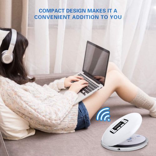  [아마존 핫딜] [아마존핫딜]Portable CD Player, HOTT Small CD Player, Personal Compact Discman CD Player Walkman Music CD Player with Headphones, LCD Display, Electronic Skip Protection and Anti-Shock Functio